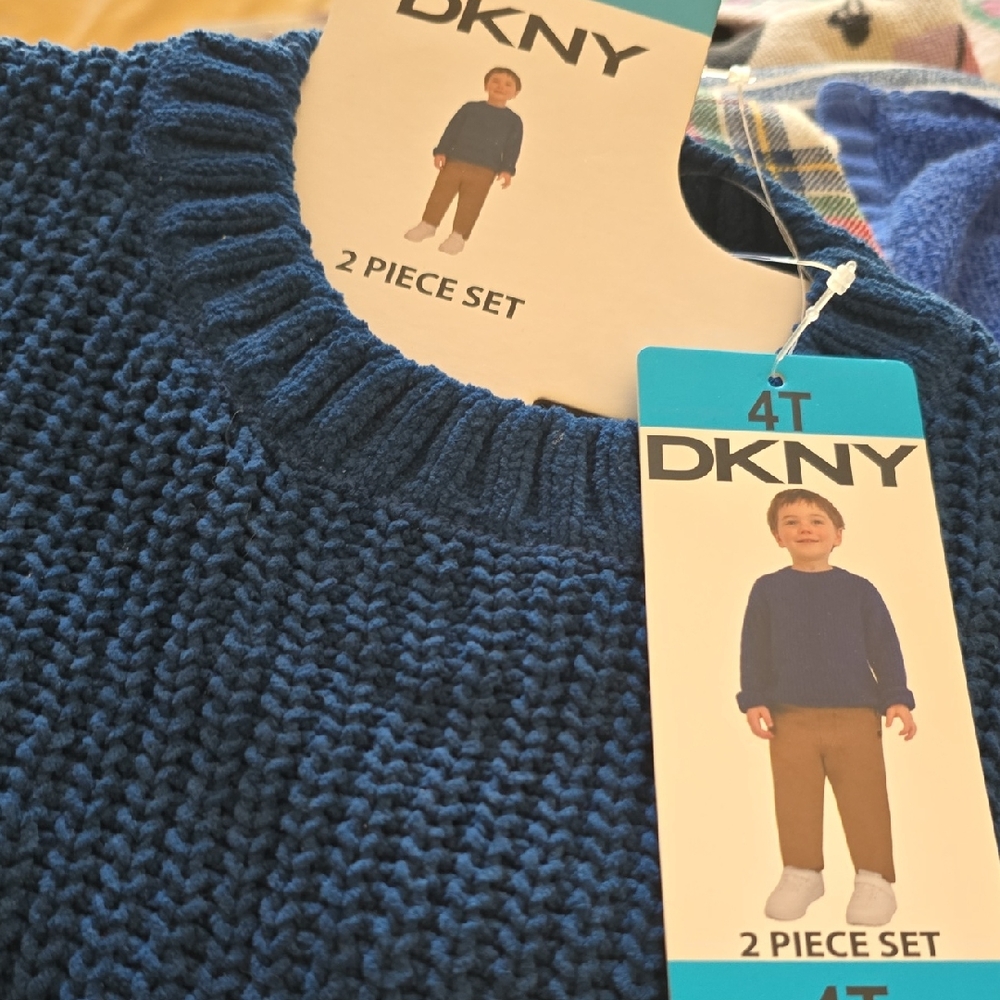 DKNY Navy Blue Knit Sweater Set